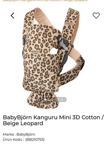 Açık Kahverengi Leopar Desenli Bebek Taşıyıcı - Görsel 2