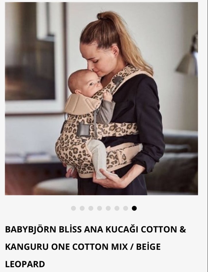 Açık Kahverengi Leopar Desenli Bebek Taşıyıcı - Görsel 3