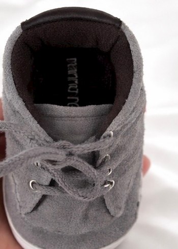 Gri Bebek bağcıklı İlk Adım Ayakkabısı - Görsel 5