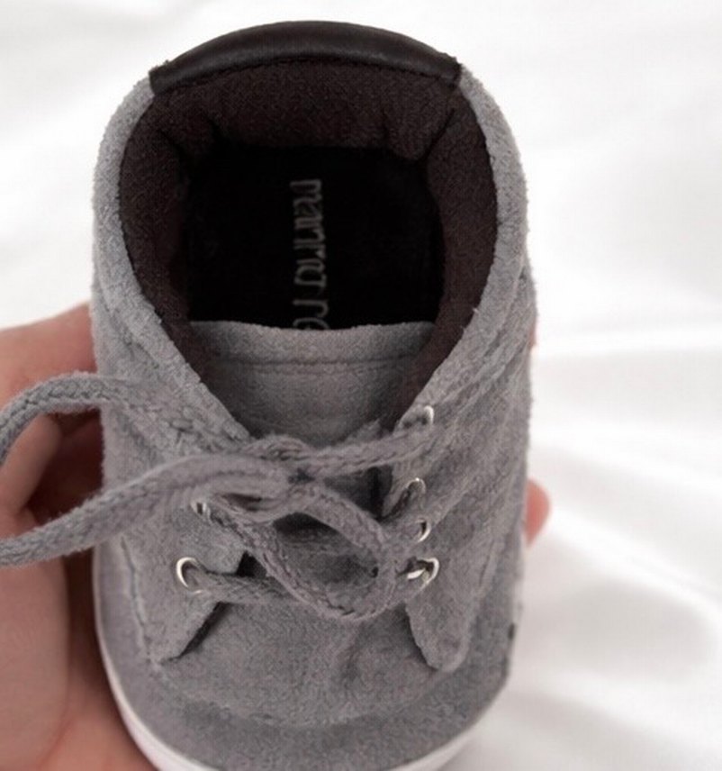 Gri Bebek bağcıklı İlk Adım Ayakkabısı - Görsel 5
