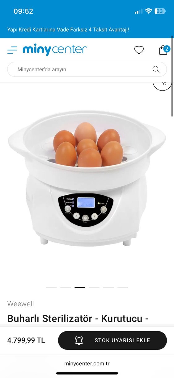 Wewell Renkli Sterilizatör makinesi - Görsel 3