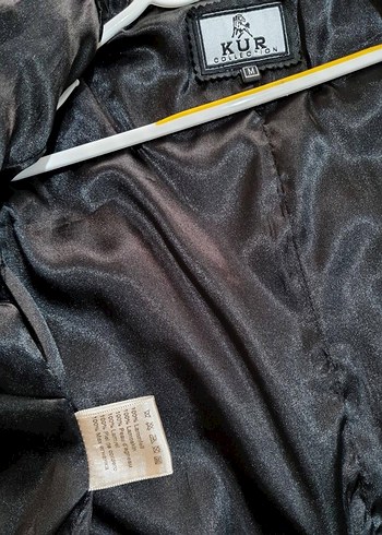 Düğmeli Siyah gerçek Deri Kadın Ceket - Görsel 3