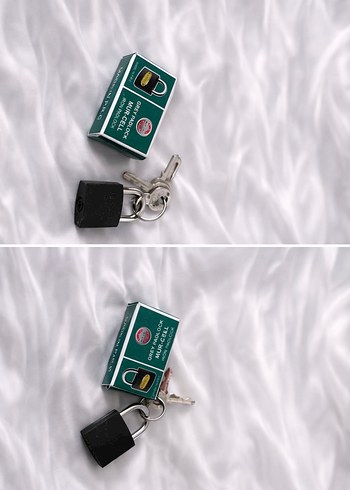 Siyah Metal Anahtarlık ve Küçük Asma Kilit - Görsel 3