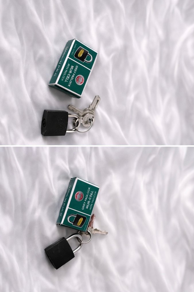 Siyah Metal Anahtarlık ve Küçük Asma Kilit - Görsel 3