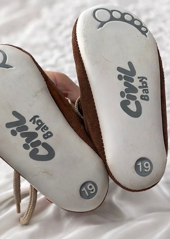 Kahverengi Süet Erkek Bebek İlk Adım Ayakkabısı - Görsel 3