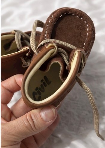 Kahverengi Süet Erkek Bebek İlk Adım Ayakkabısı - Görsel 4