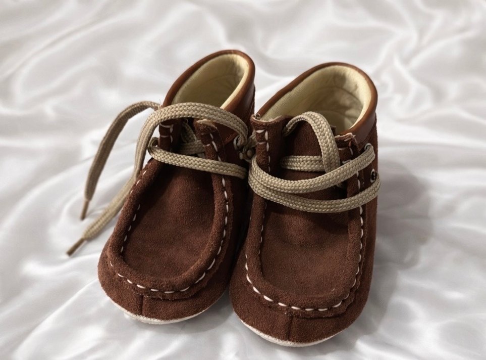 Kahverengi Süet Erkek Bebek İlk Adım Ayakkabısı - Görsel 2