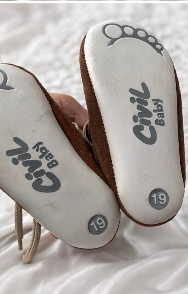 Kahverengi Süet Erkek Bebek İlk Adım Ayakkabısı - Görsel 3