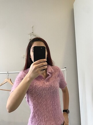 Bershka tüylü t-shirt