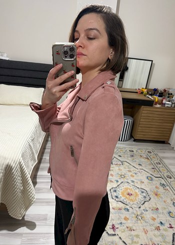 Kadın pembe ceket - Görsel 6