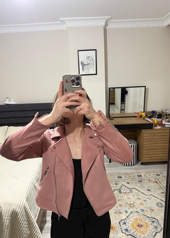 Kadın pembe ceket - Görsel 4