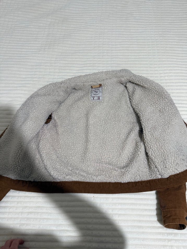 Düğmeli Kahverengi Süet Kadın Ceket - Görsel 3