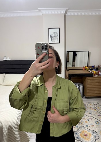 Haki Düğmeli Kadın Ceket - Görsel 2