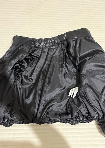 Siyah crop mont - Görsel 3