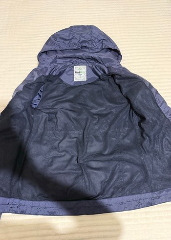 Kadın Mavi Kapüşonlu Fermuarlı Ceket - Görsel 3