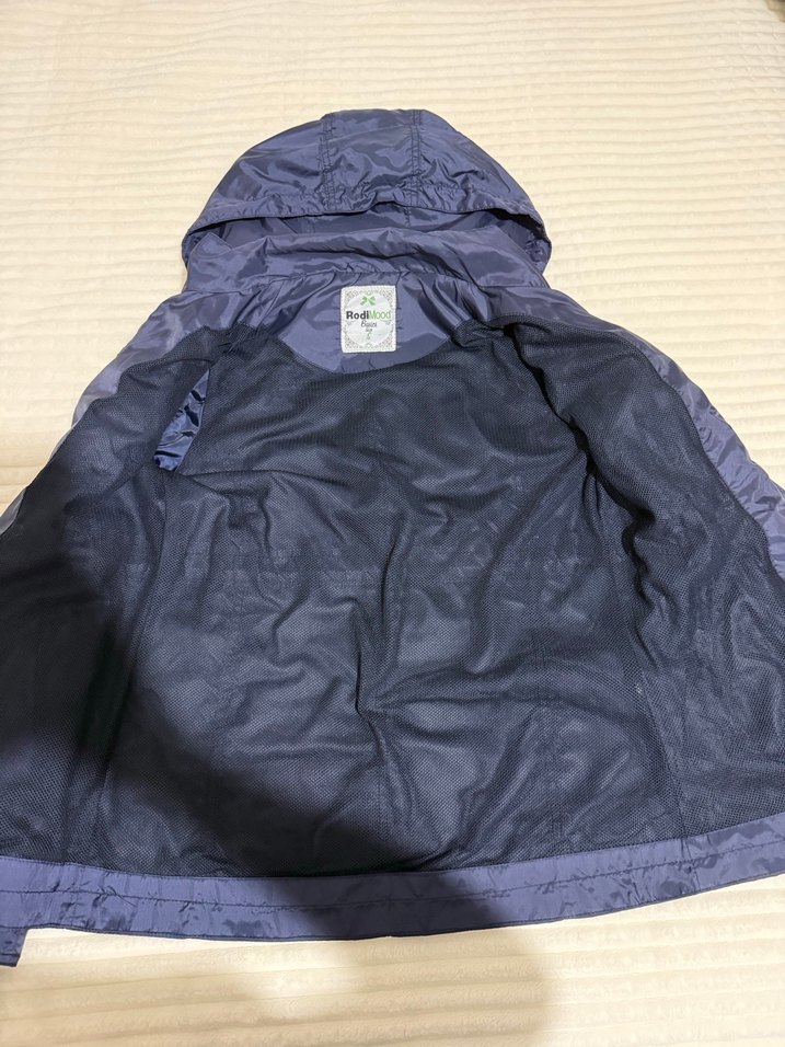 Kadın Mavi Kapüşonlu Fermuarlı Ceket - Görsel 3