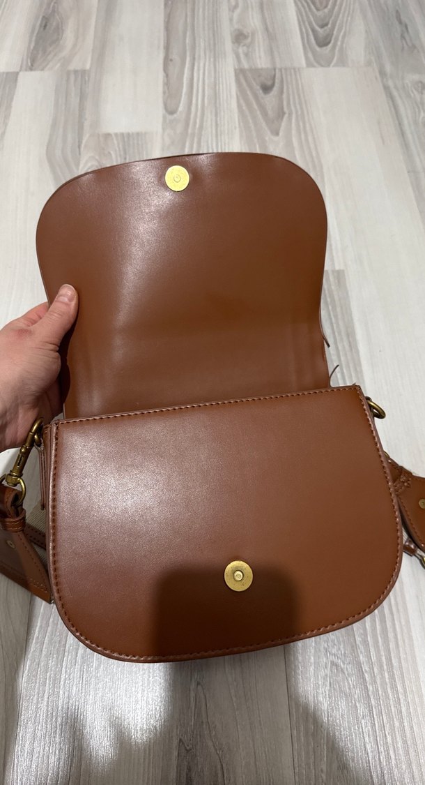 Zara Tana Deri Kadın Çanta - Görsel 5