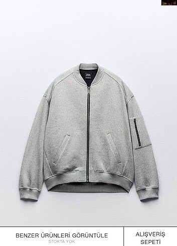 Zara Gri Bomber Ceket Peluş