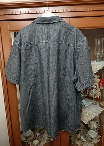 xxl Beden MAVİ XXL SİYAH YAZLİK KOT GOMLEK.