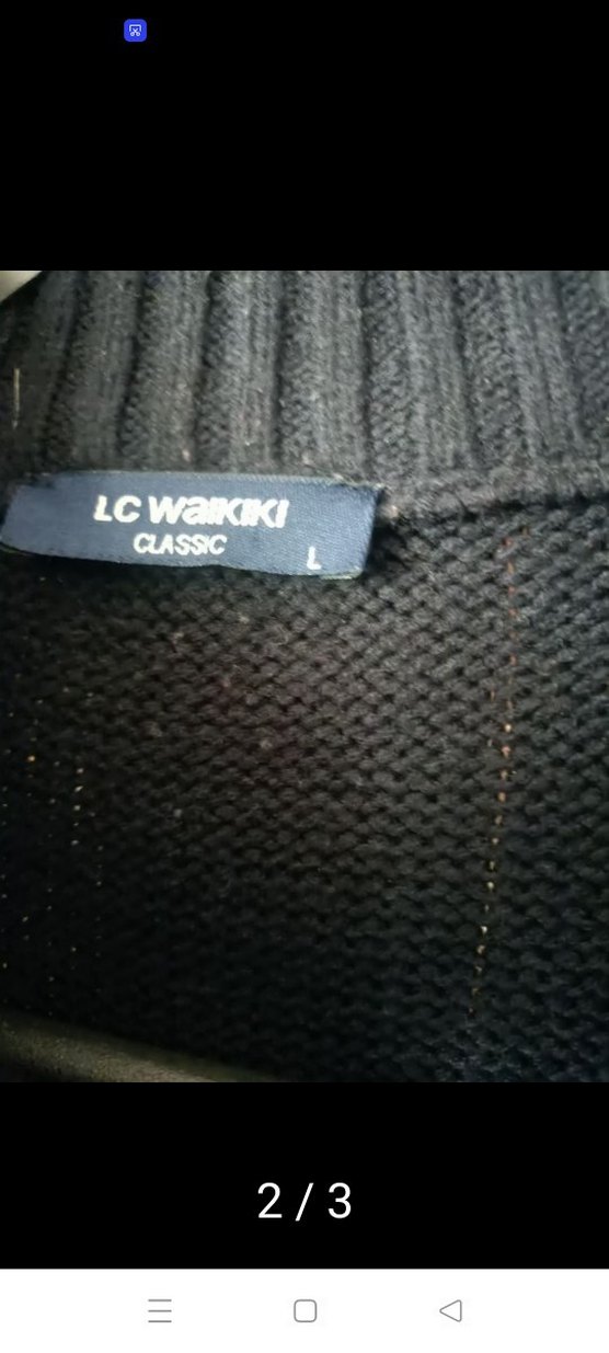 Erkek Gri Örgü Yüksek Yaka Salaş Kazak - Görsel 2