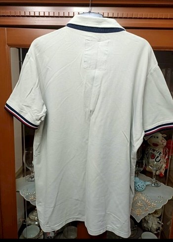 Gri Baskılı Düğmeli Erkek Polo Tişört - Görsel 2