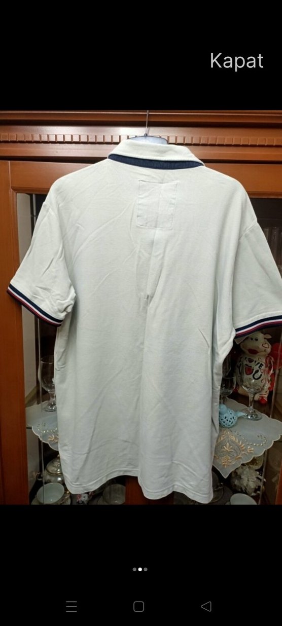 Gri Baskılı Düğmeli Erkek Polo Tişört - Görsel 2