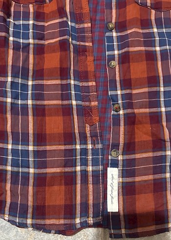 Bordo Ekoseli Uzun Kollu Kadın Gömlek - Görsel 3