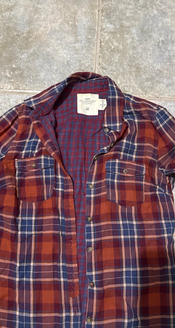 Bordo Ekoseli Uzun Kollu Kadın Gömlek - Görsel 2