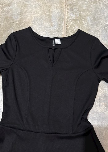 Siyah Midi Elbise - Görsel 2