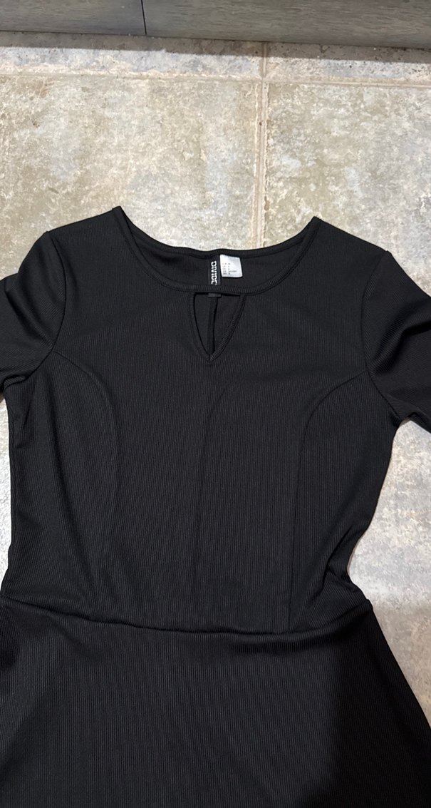 Siyah Midi Elbise - Görsel 2