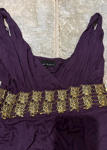 Altın işleme deraylı abiye bluz askıkı - Görsel 2