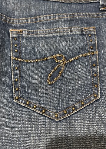 Guess  Lacivert Mini Kot Etek - Görsel 4