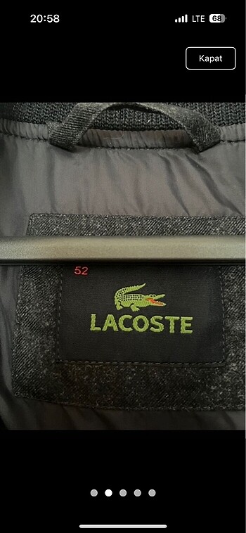 Lacoste Lacoste kaz tüyü mont