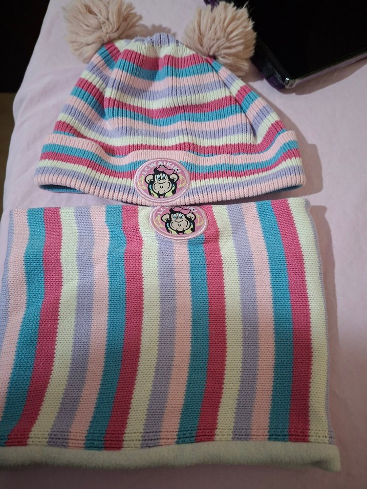 Çok Renkli Nakışlı Çocuk Bere ve Boyunluk - Görsel 5