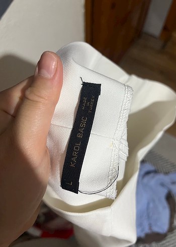 Mango Karol marka Beyaz Diz Üstü Kadın kumaş Etek