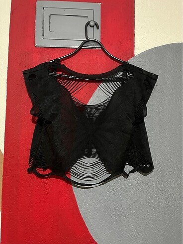 s Beden Kelebek model yazlık crop yelek