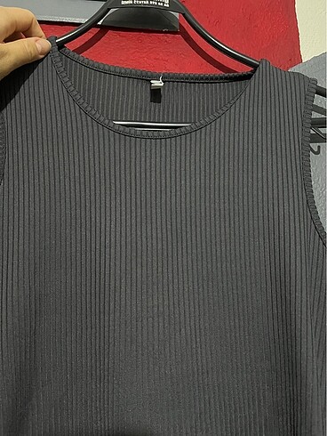 m Beden Siyah crop bluz badi