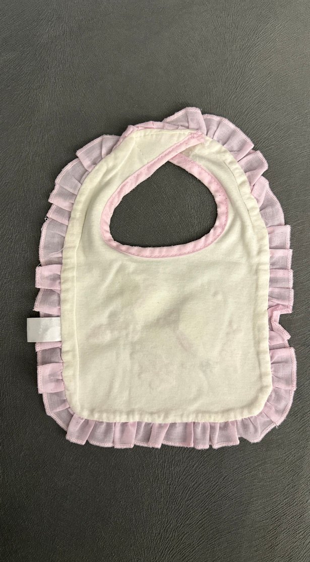 Pembe Nakışlı Bebek Önlüğü - Görsel 2