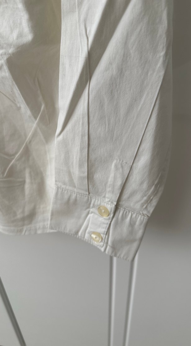 Beyaz Uzun Kollu Kız Çocuk Gömlek - Görsel 2