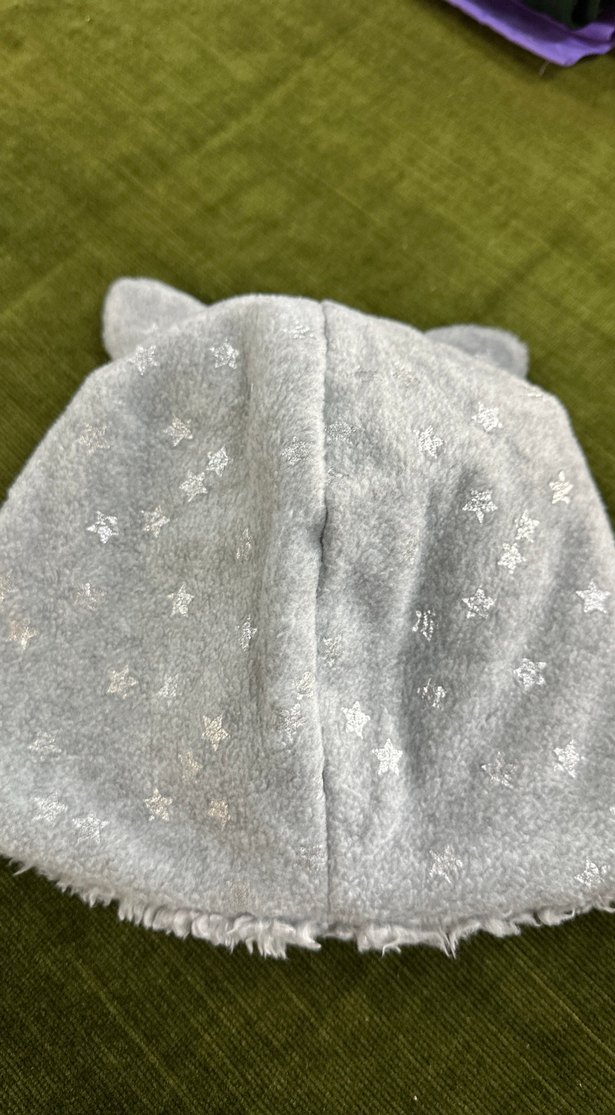 GAP marka. Nakışlı Gri Kedi Desenli Kürklü Kedi Kıyafeti - Görsel 3