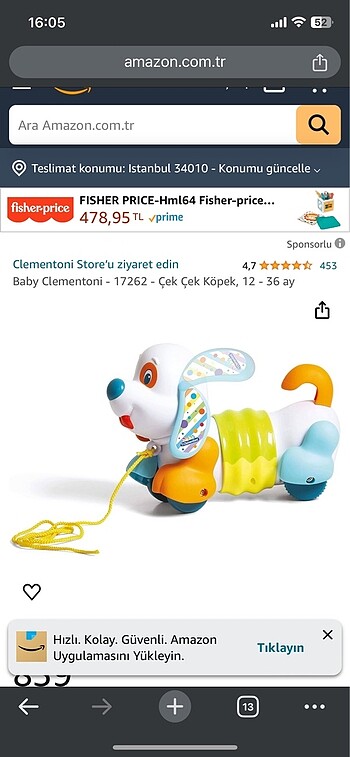 Baby Clementoni Çek çek köpek