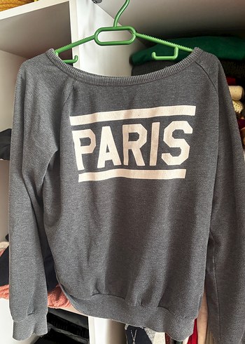 m Beden gri Renk Gri kadın Sweatshirt