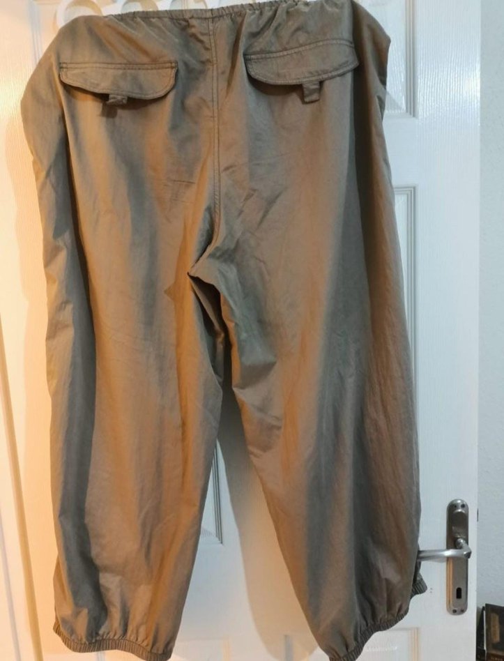 Kadın Bej Rahat Kesim Midi Kumaş Pantolon - Görsel 3