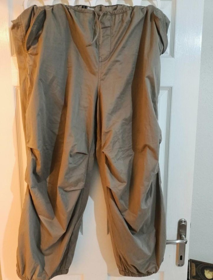 Kadın Bej Rahat Kesim Midi Kumaş Pantolon - Görsel 2