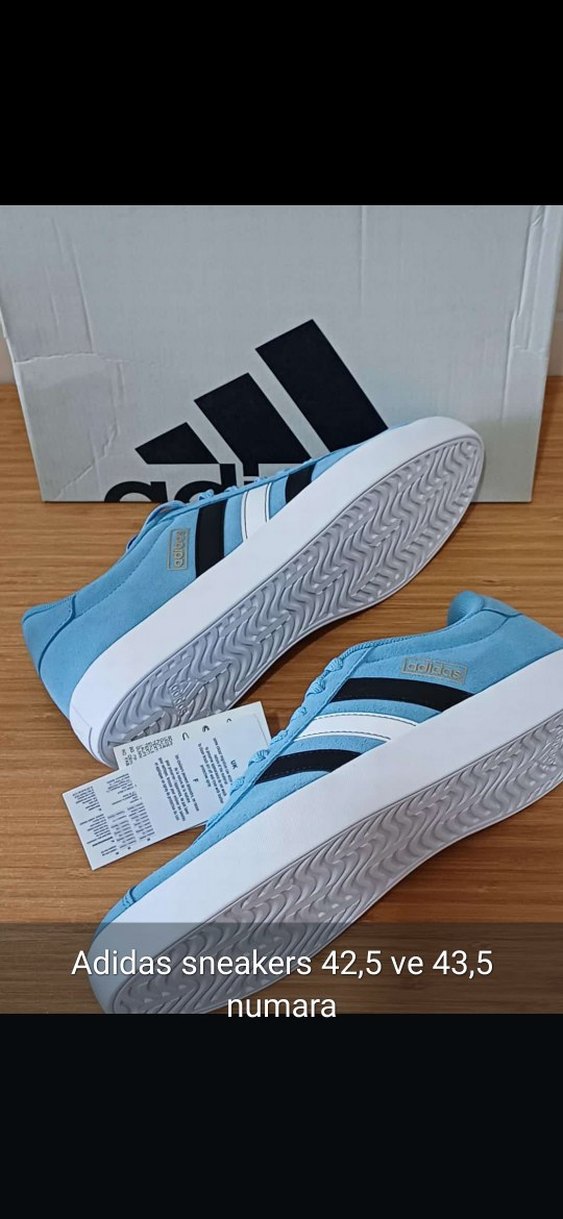 Adidas Mavi Kadın Spor Ayakkabı Velcro - Görsel 2