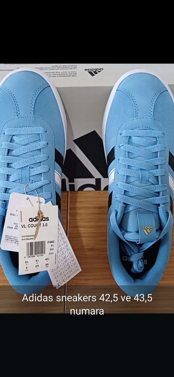 Adidas Mavi Kadın Spor Ayakkabı Velcro - Görsel 3