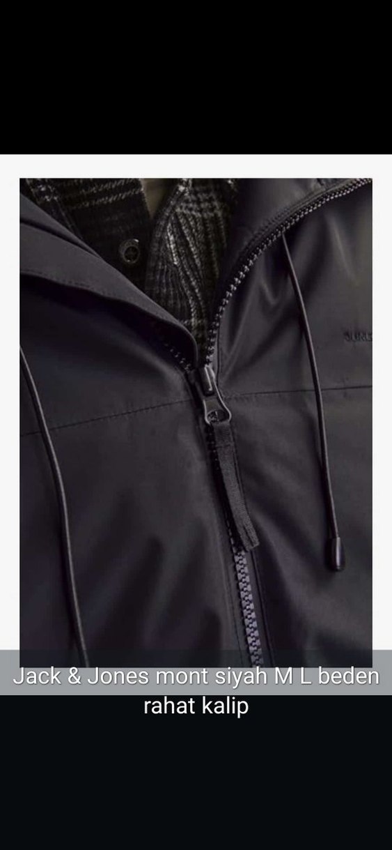 Jack & Jones Siyah Fermuarlı Erkek Mont - Görsel 5