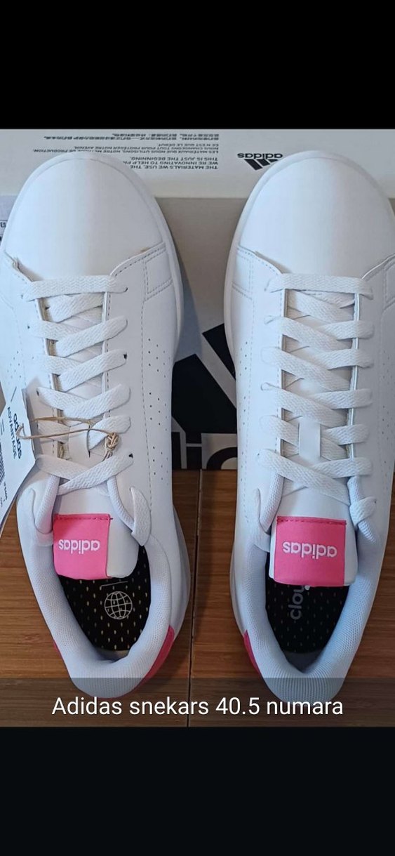 Beyaz Adidas Advantage Bağcıklı Spor Ayakkabı - Görsel 4