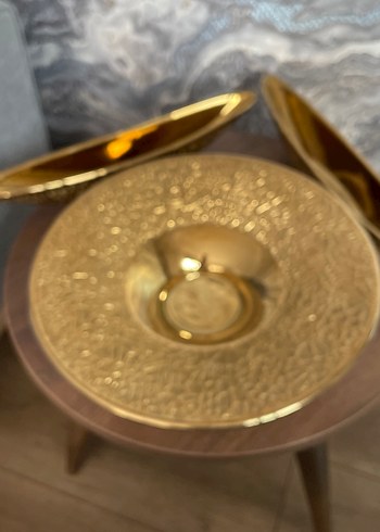 Parlak Altın Yılan Desenli Tabak Seti - Görsel 5
