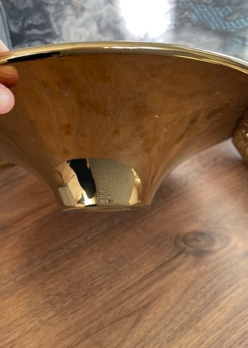 Parlak Altın Yılan Desenli Tabak Seti - Görsel 2